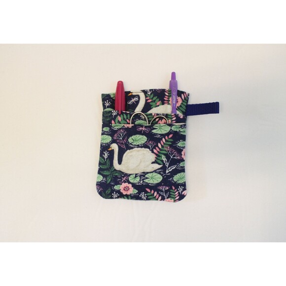 Flannel Swans Scrub POCKET Insert, Organizer & Protector for Nurses, Doctors - Picture 1 of 4